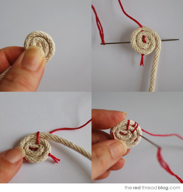 a bobina de fio vermelho taças tutorial 1